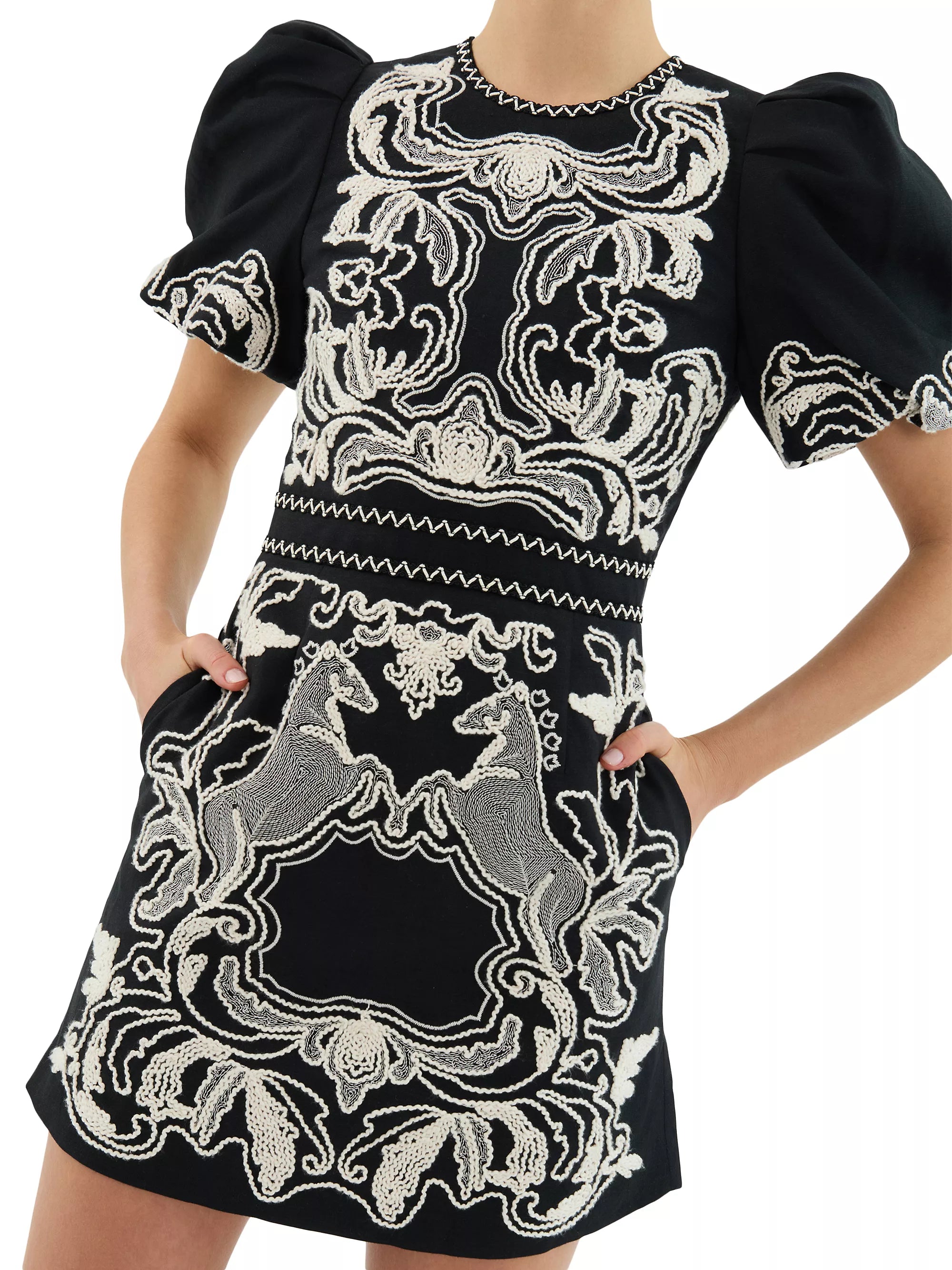 Re1735 Azera Embroidered Mini Dress