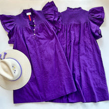 Load image into Gallery viewer, Nesmock Purple Smocked Dress
