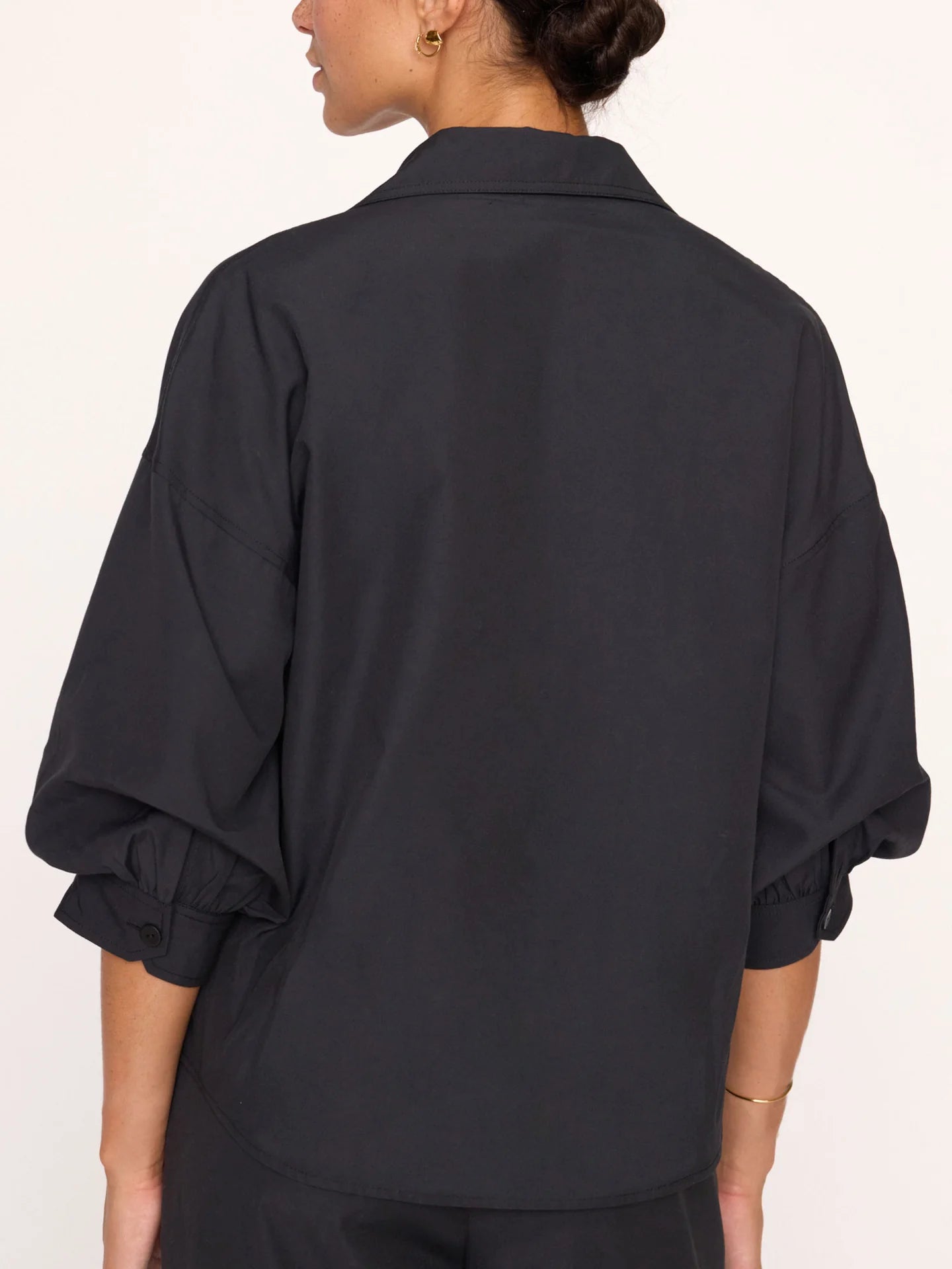 Brjcp2419 Black Poplin Top