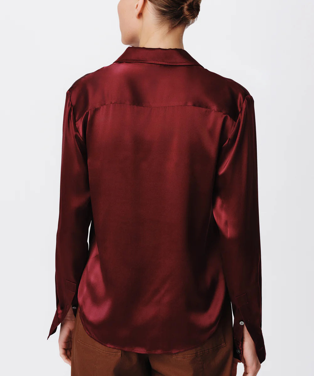 Ataw5284 Merlot Silk Blouse