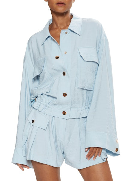 Raa2005 Crystal Blue Collared Jacket