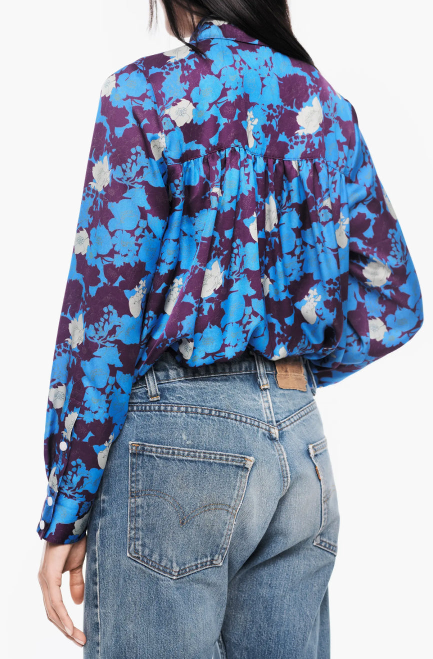 Sm24040 Smythe Lapis Floral Blouse