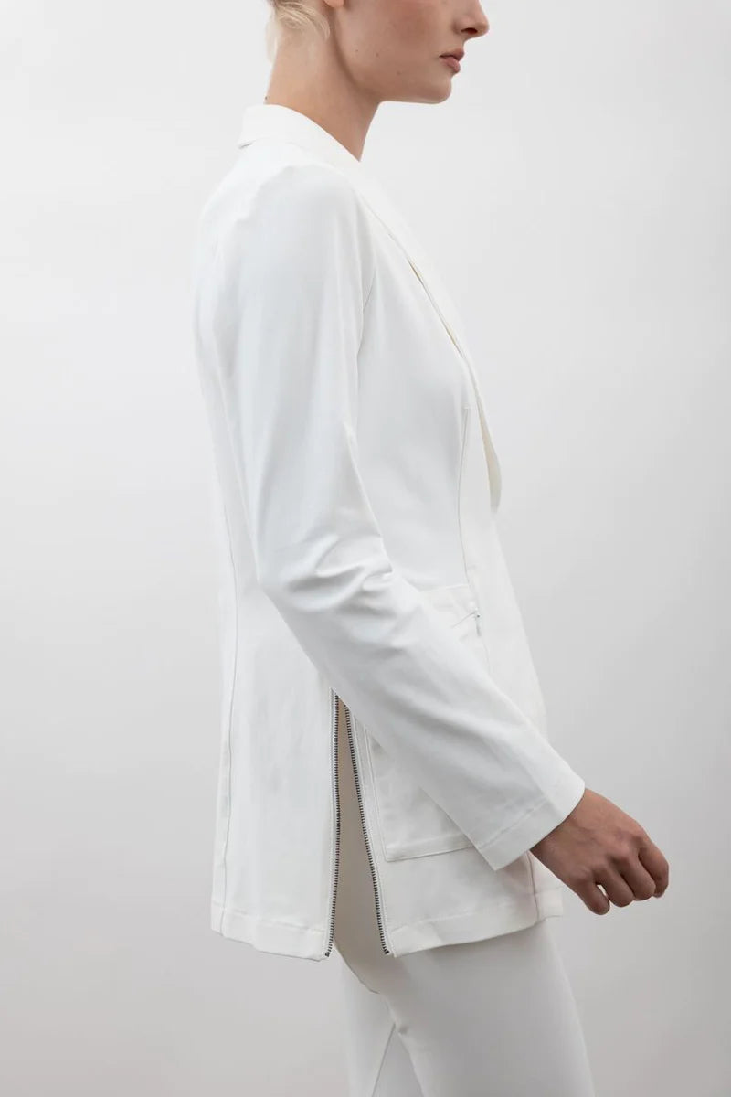 Elvalbella White Utility Blazer