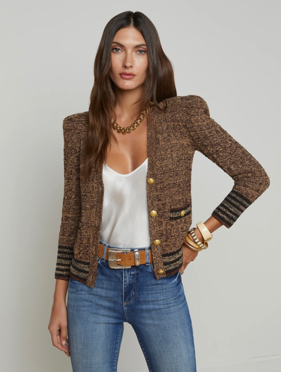 La8912 Waffle Stitch Cardi