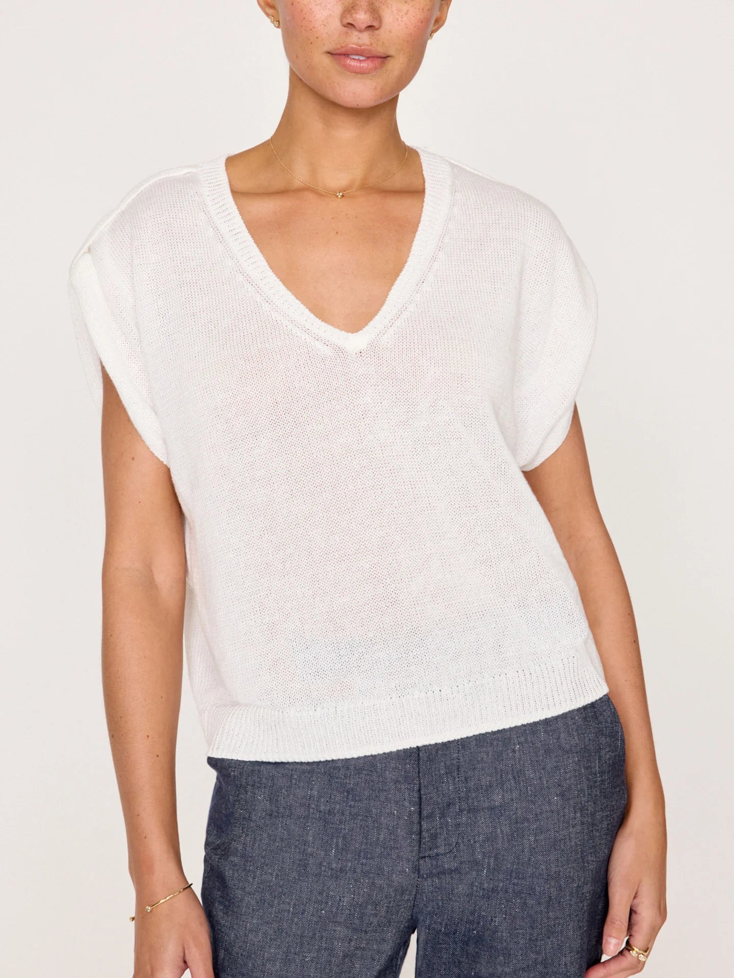 Brsml4255 Bright White Sweater Top