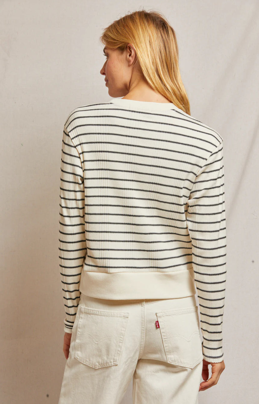 Pet220 White Stripe L/ S Tee