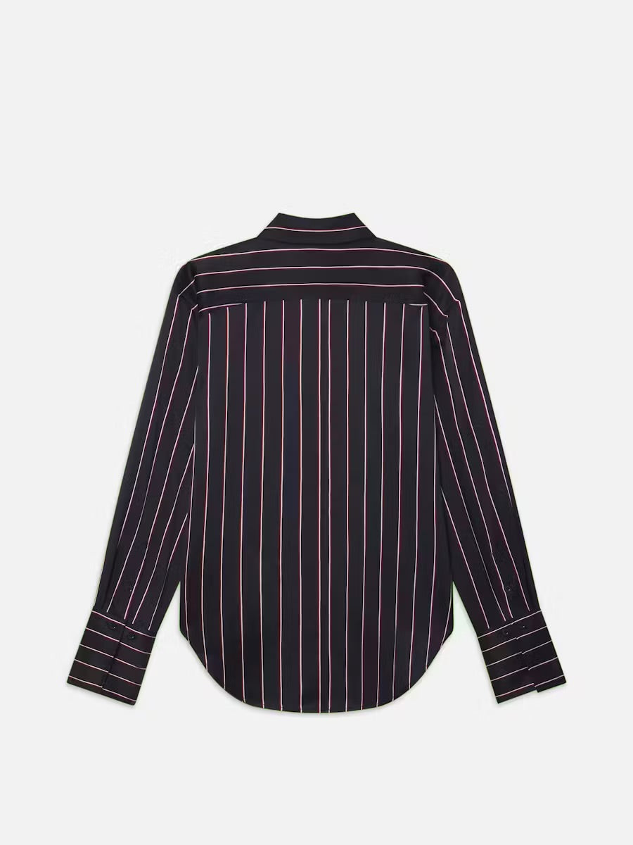 Fr009 Stripe Standard Silk Blouse