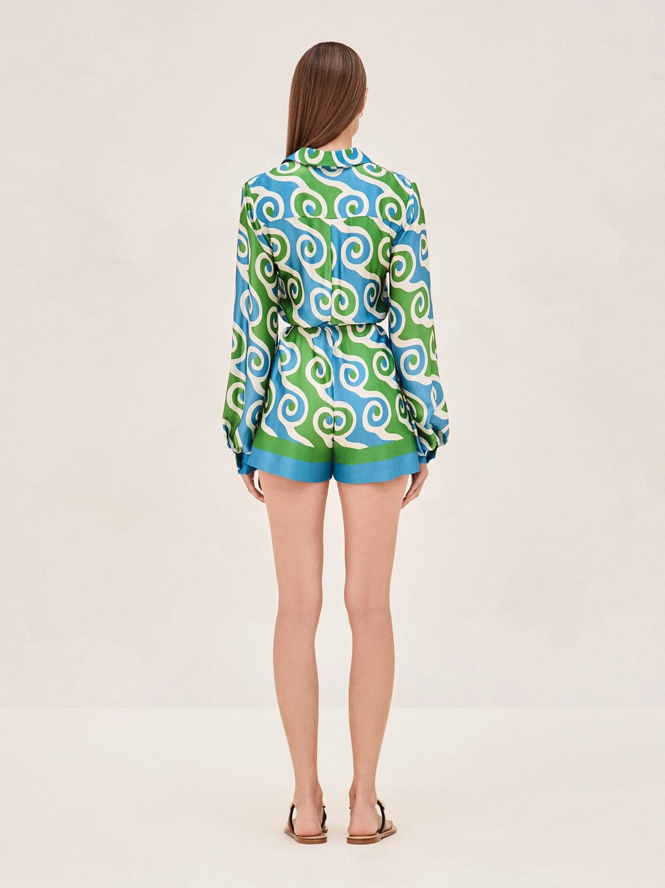 Al9413 Alexis Qu Romper - Swirl Print