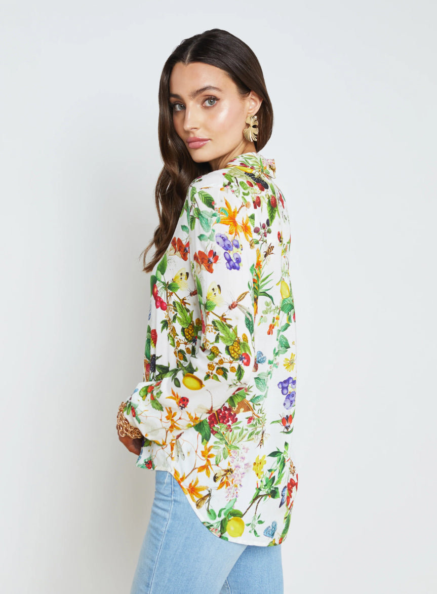 La40223 Botanical Silk Blouse