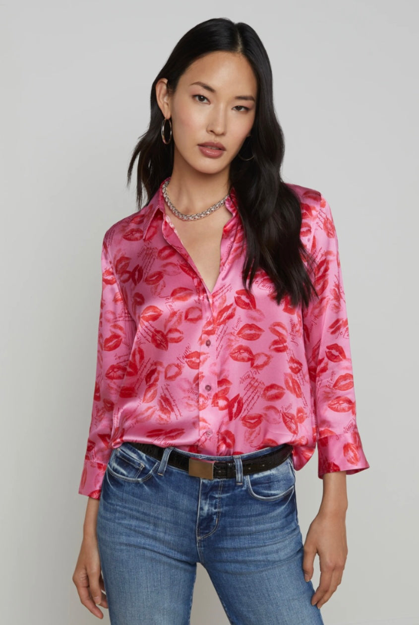 La40126 Valentines Kiss Silk Top