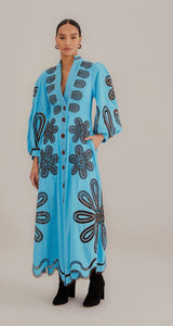 Fa315121 Turquoise Maxi Dress
