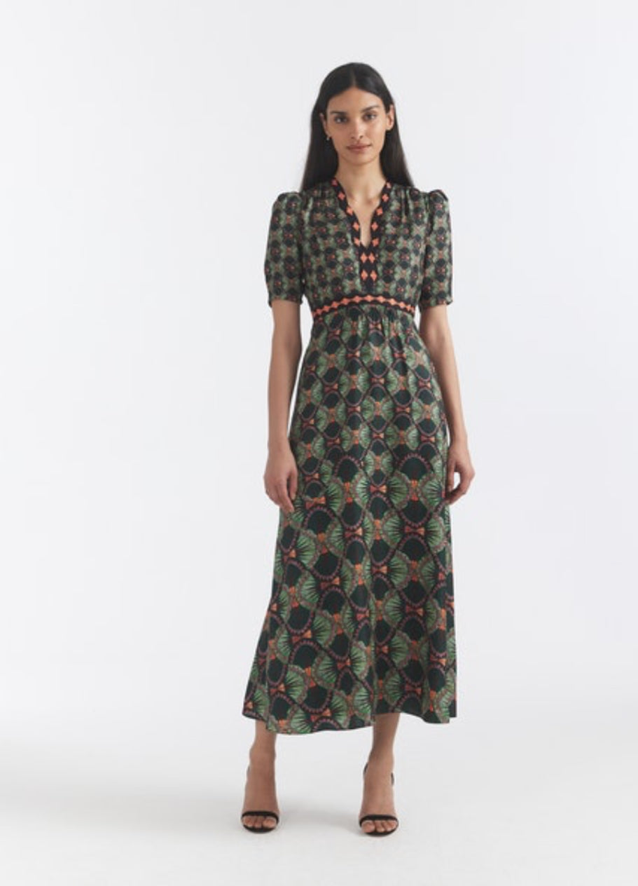 Sa10868 Myrtle Print Midi Dress