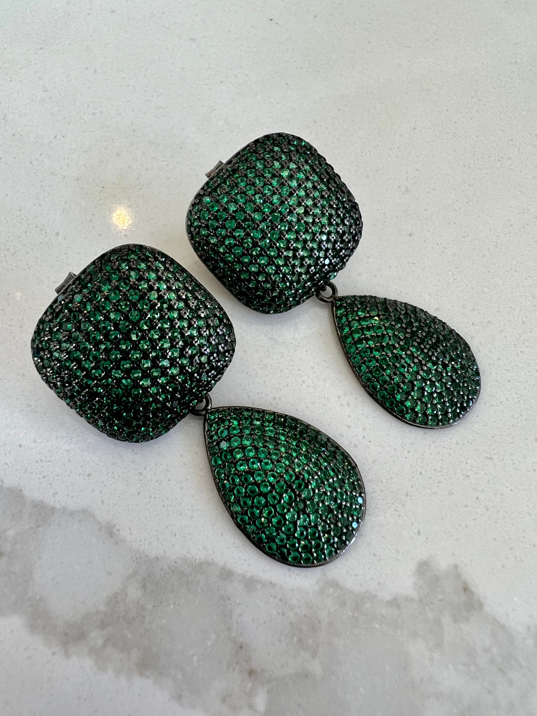 Fs1751 Emerald Teardrop Earring