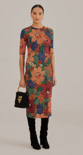 Load image into Gallery viewer, Fa314867 Stitched Flowers Midi Dress
