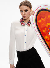 Load image into Gallery viewer, Alcc310078019 Heart Collar Button Down
