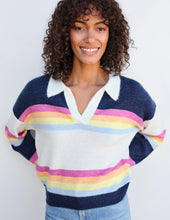 Load image into Gallery viewer, Suz22 Multicolor Stripe Sweater
