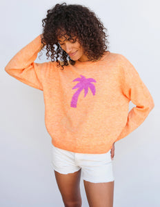 Suz23 Sorbet Palm Sweater