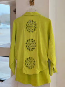 Yfb1727 SET Lime Shirt/Skirt