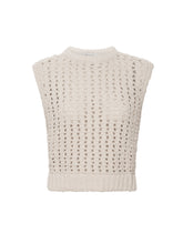 Load image into Gallery viewer, Frsw005 Cream Yarn Sweater Vest
