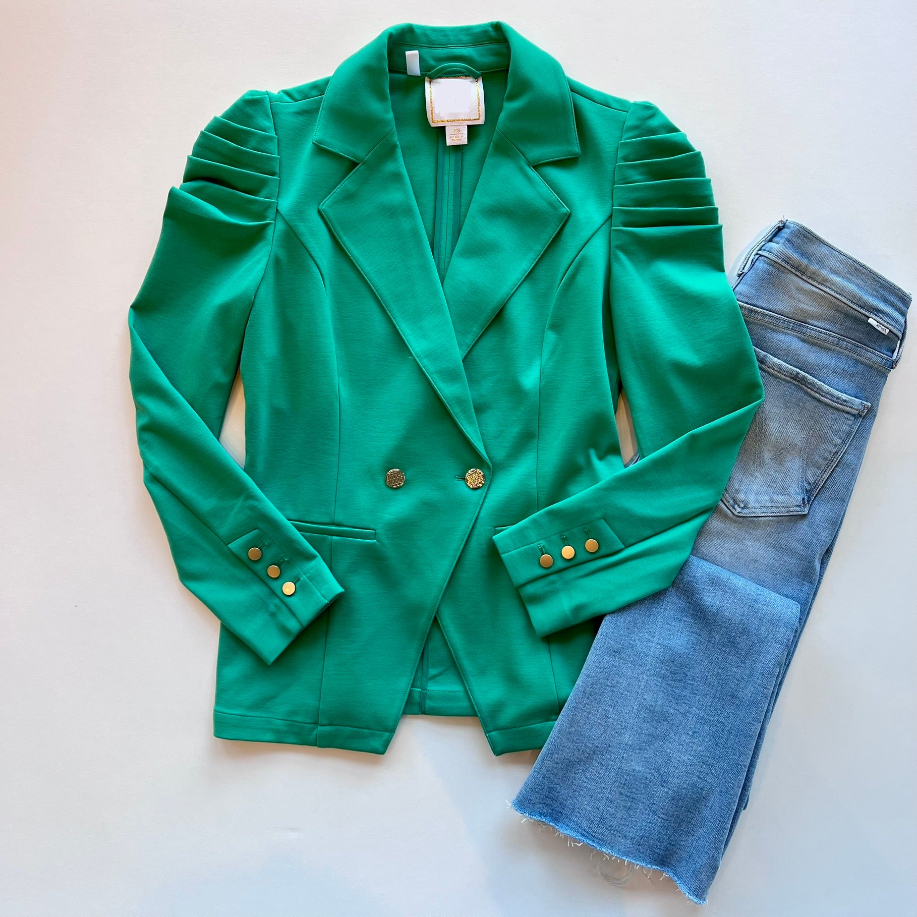 Em600 Emily McCarthy Green Ponte Blazer