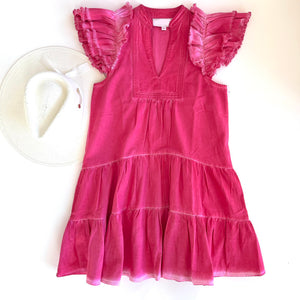 Lo6017 Pink Denim Dress