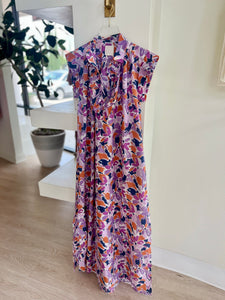 Aslilly Lavender Floral Maxi Dress