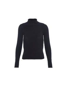 Pa4214 Black Fitted Turtleneck