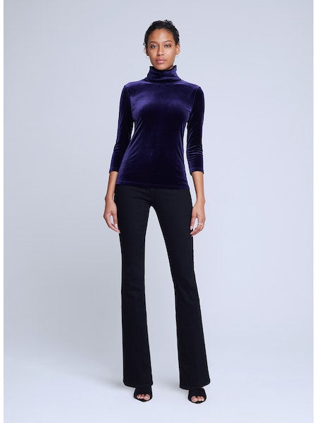 La5495 L’agence Deep Midnight Velvet Turtleneck