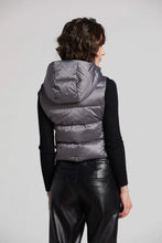 Load image into Gallery viewer, Adlola Silver Hooded Puffer Vest
