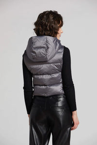 Adlola Adroit Atelier Silver Hooded Puffer Vest