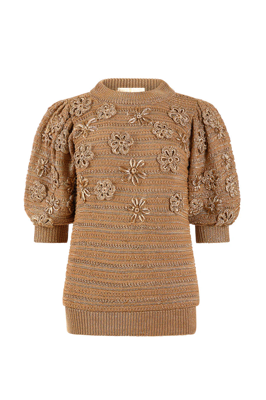 Ma574t Gold Woven Sweater