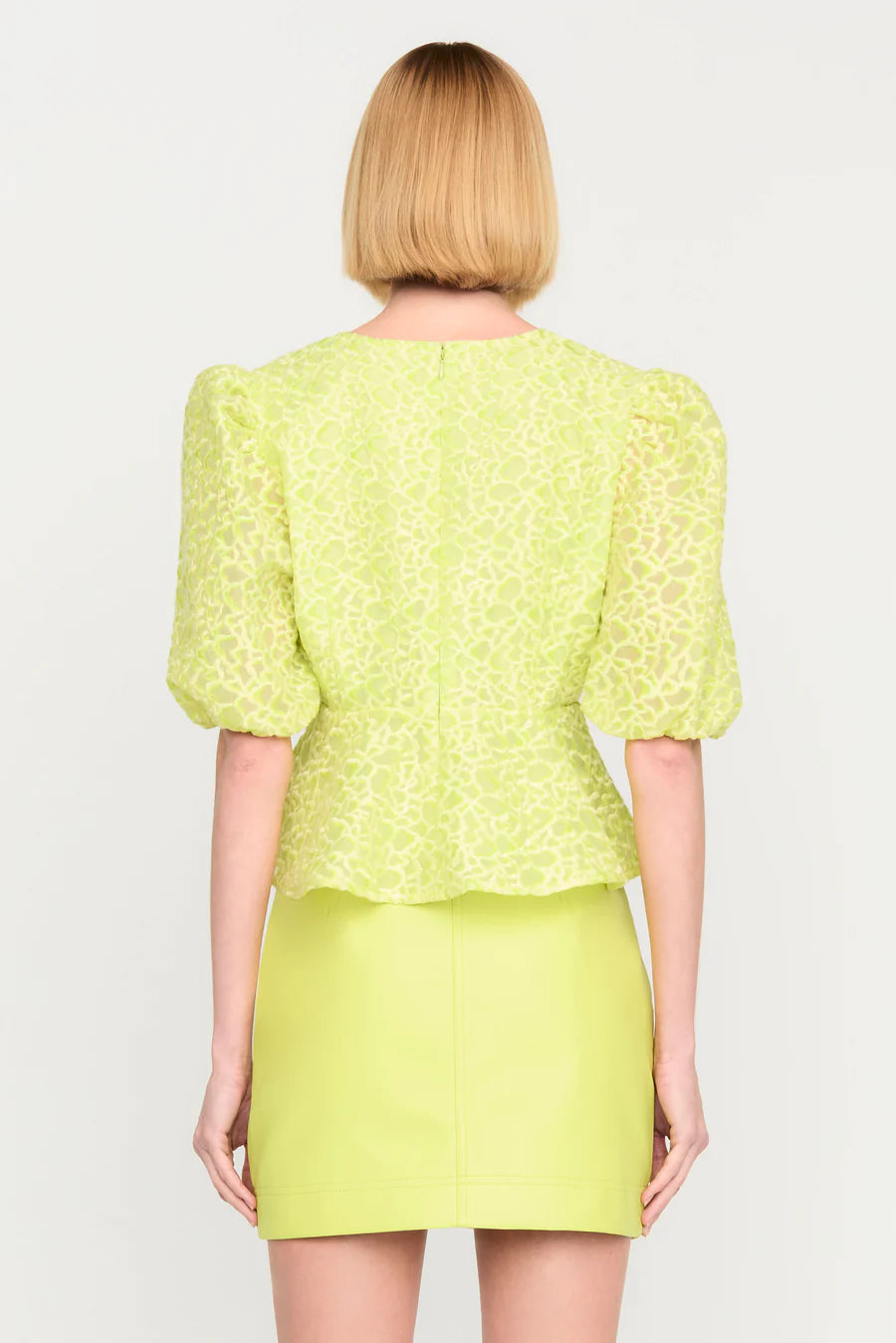 Ma1q10 Marie Oliver Sundew Organza Peplum Top