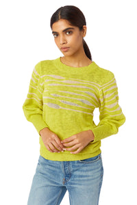 Ma525 Electric Yellow Puff Sweater