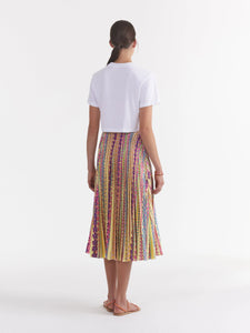 Sa2210 Bloom Pleated Midi Skirt