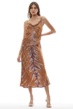 Load image into Gallery viewer, Yf2224 Caramel Tie Dye Midi Skirt
