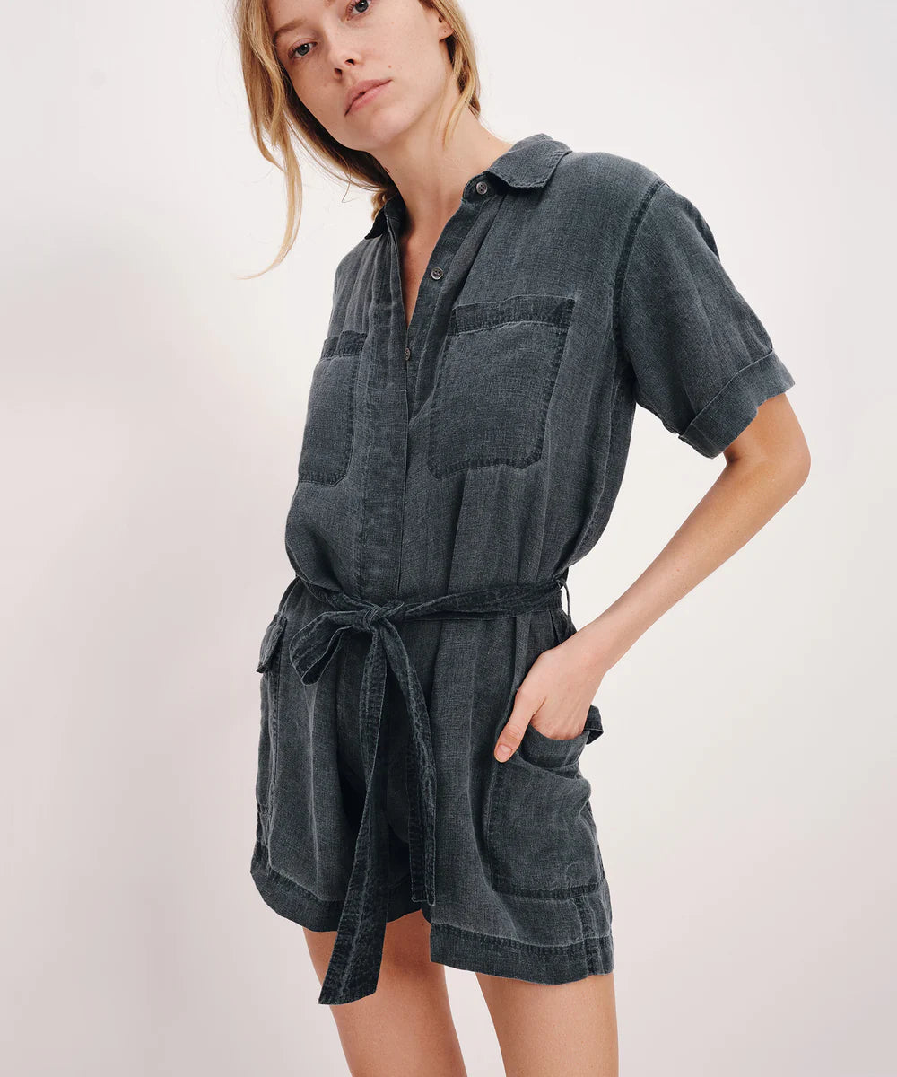 Ataw9383 Washed Linen Romper