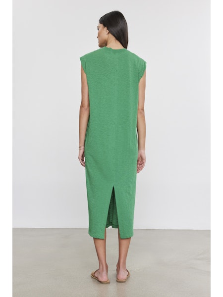 Velane Green Tshirt Midi Dress