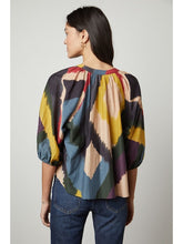 Load image into Gallery viewer, Velizette Chai Printed Puff Sleeve Top
