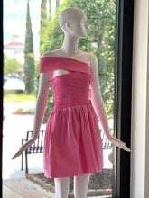 Load image into Gallery viewer, Sw1104 One Shoulder Pink Mini Dress

