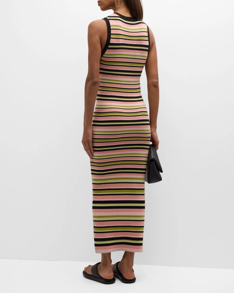 Ataw8793 Stripe Midi Dress