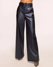 Load image into Gallery viewer, Raa08235008 Navy Faux Wide Leg Pant
