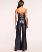 Load image into Gallery viewer, Raa08235008 Navy Faux Wide Leg Pant
