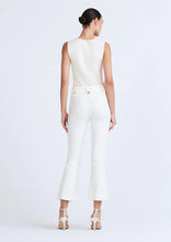 Load image into Gallery viewer, De00101 Soft White Crop Flare Button Trouser
