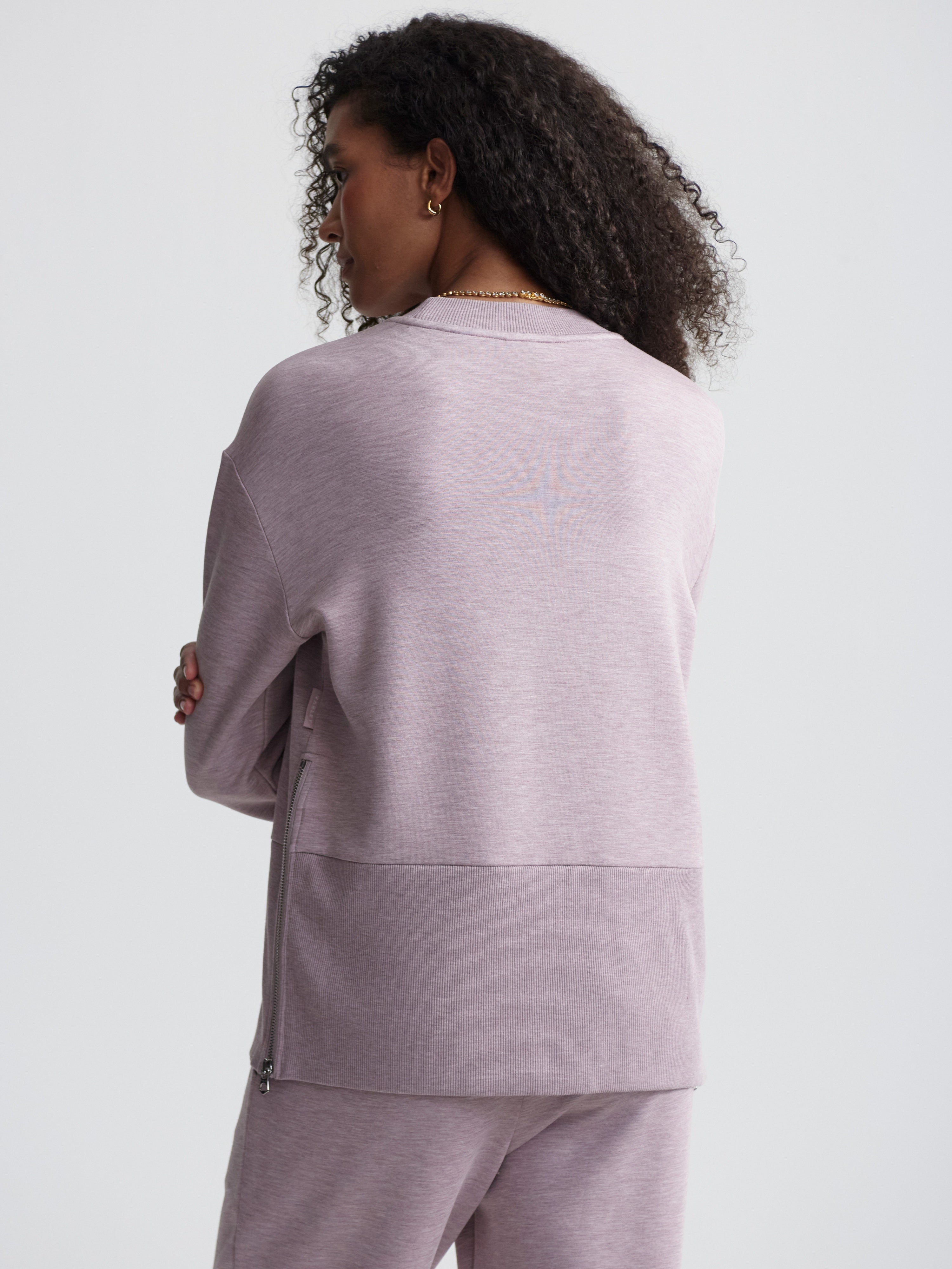 Va02416 Mauve Longline Sweatshirt