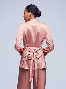 La1680 L’agence Rose Tan Silk Blazer