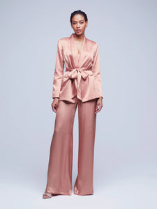 La1680 L’agence Rose Tan Silk Blazer